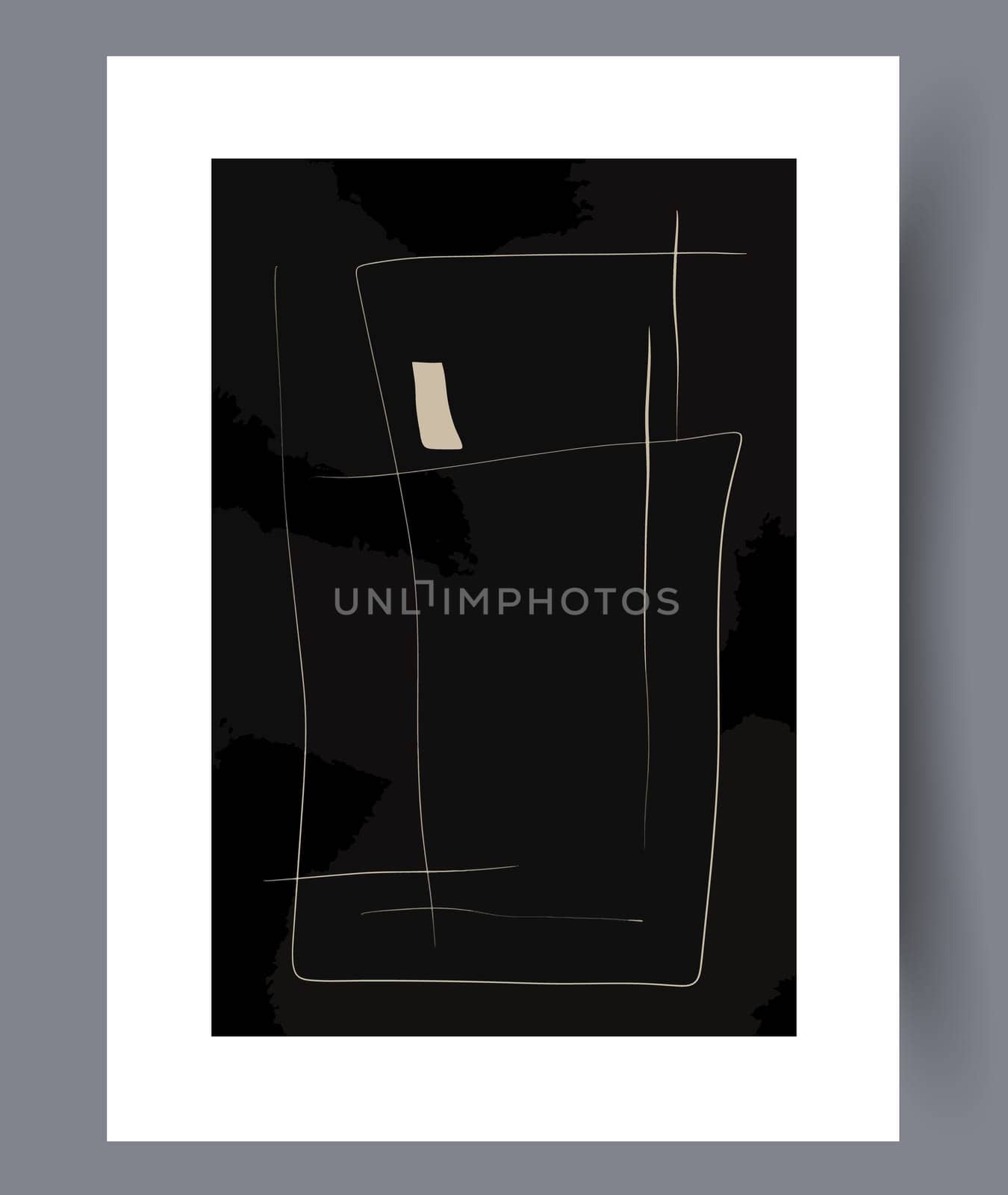 Printable wall art vector poster set vector. Vector illustrationPrintable wall art vector poster set. Hand drawn minimalism design for scandinavian interior.