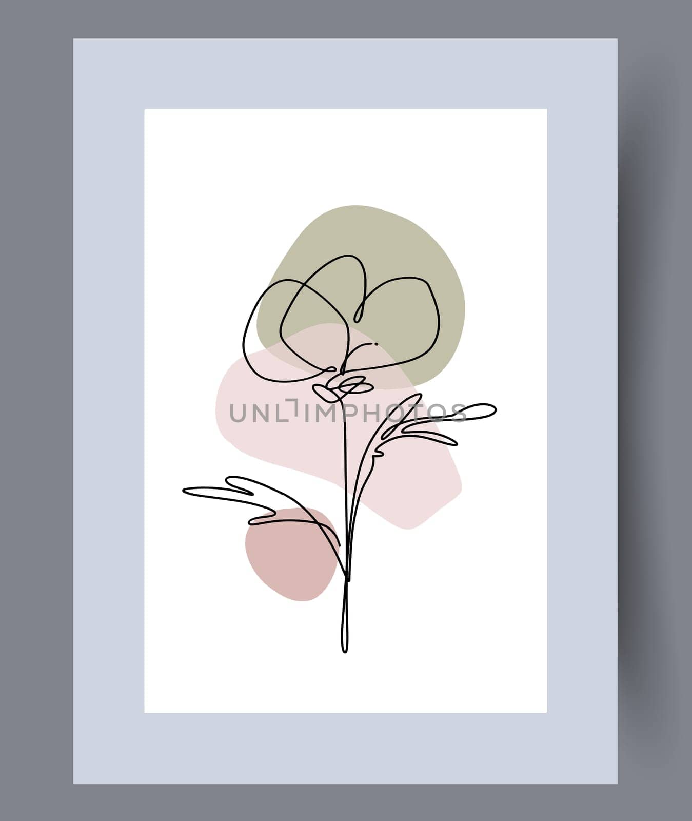 Printable wall art vector poster set. Hand drawn minimalism design for scandinavian interior.