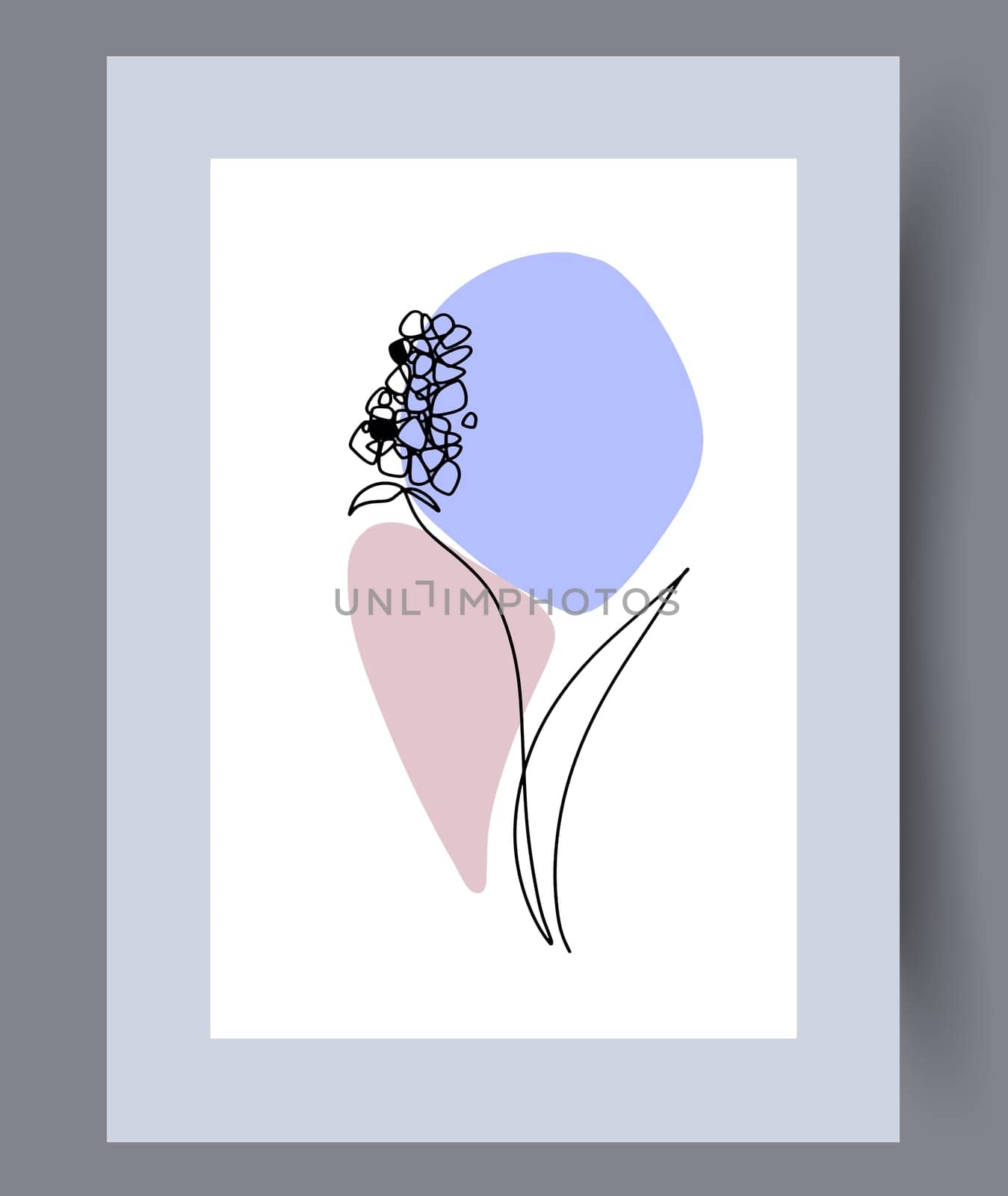 Printable wall art vector poster set. Hand drawn minimalism design for scandinavian interior.