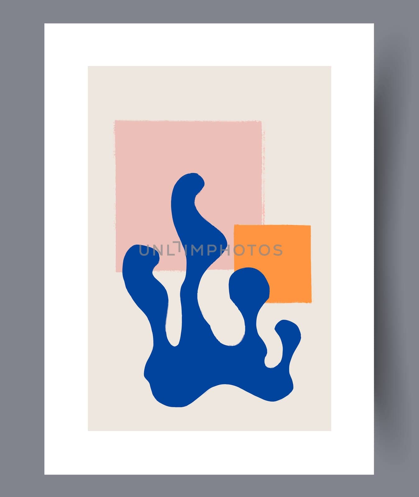 Printable wall art vector poster set. Hand drawn minimalism design for scandinavian interior.