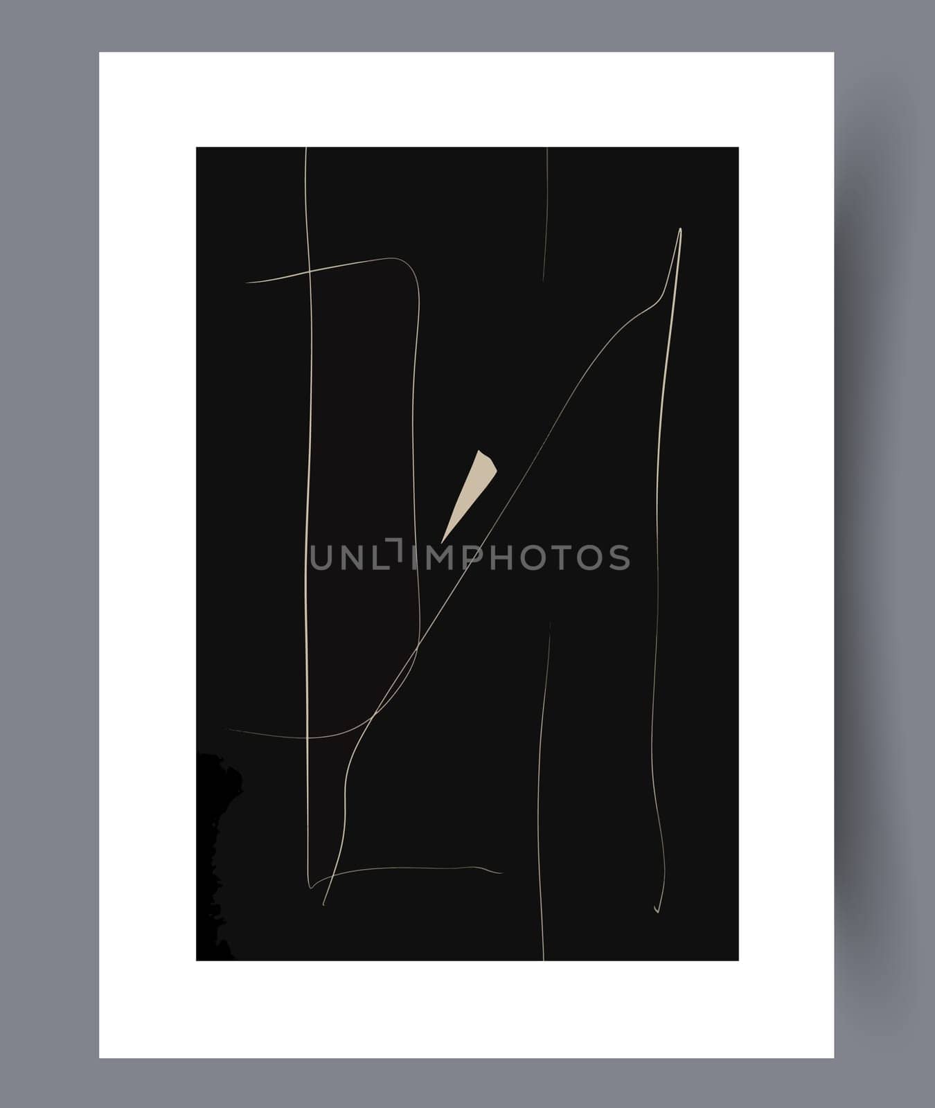 Printable wall art vector poster set vector. Vector illustrationPrintable wall art vector poster set. Hand drawn minimalism design for scandinavian interior.