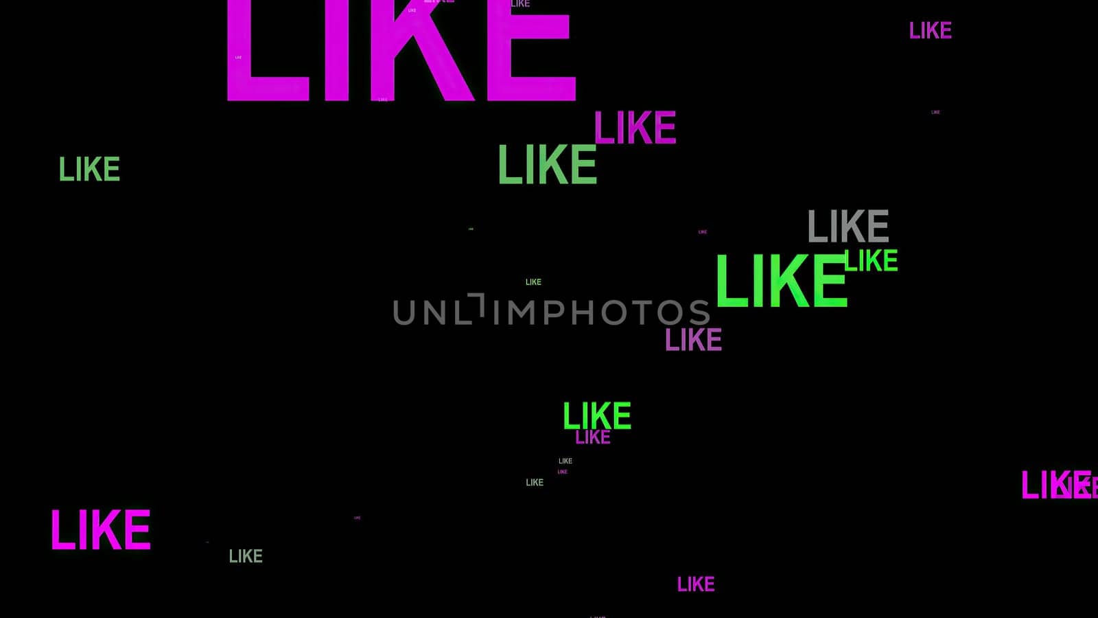 Like text against black  background,Like text against black  background