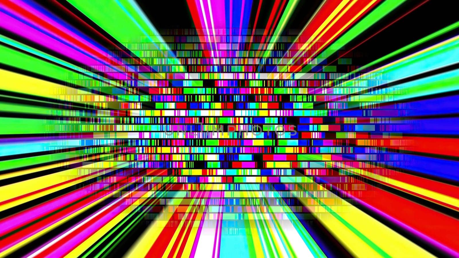 Colorful light rays and pixels,Colorful light rays and pixels
