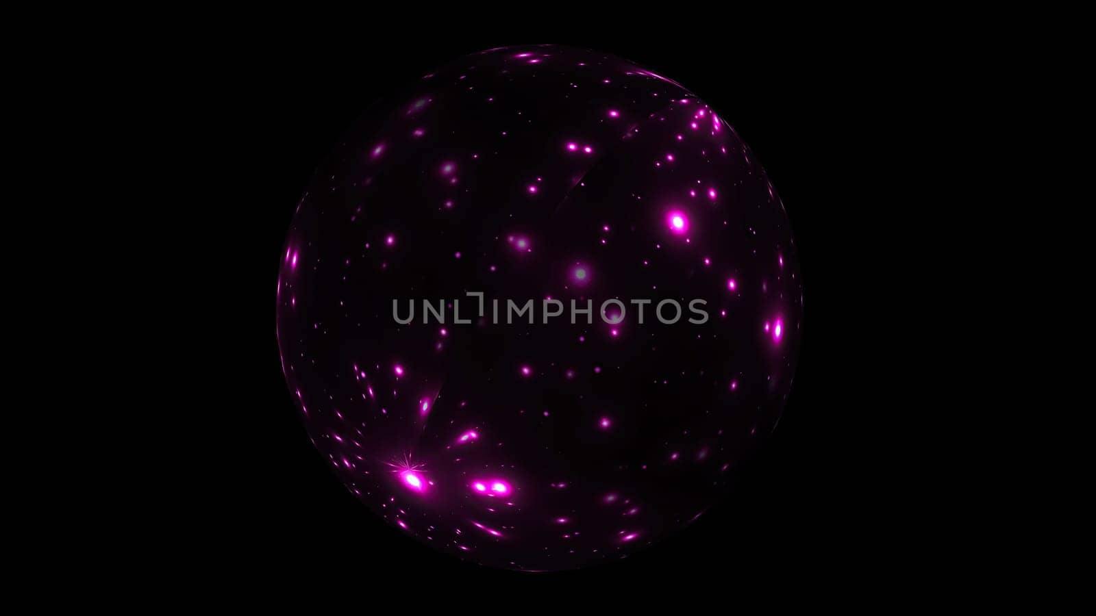 Colorful dots on sphere over black,Colorful dots on sphere over black