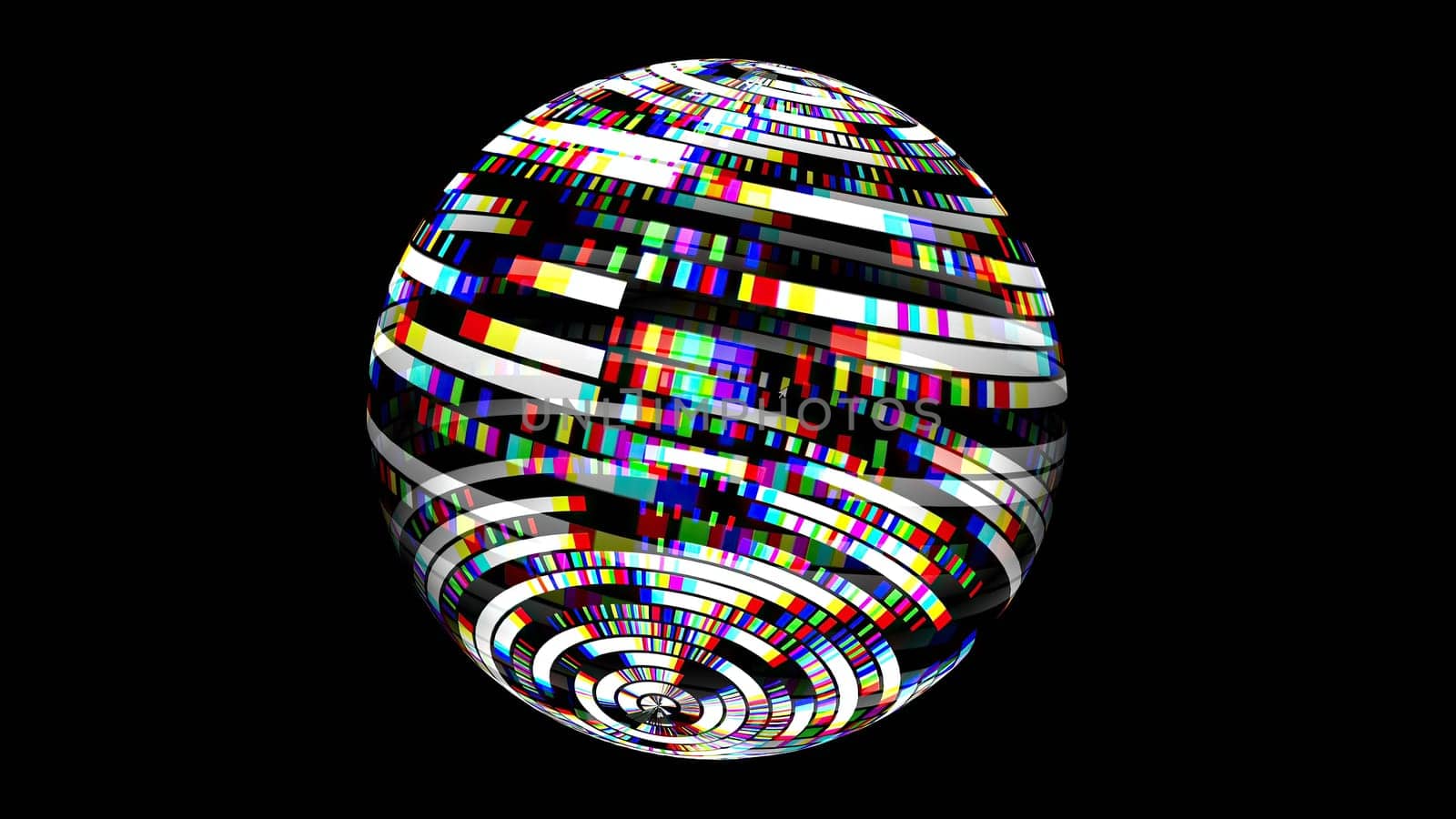 Colorful  pixels on rotating sphere,Colorful  pixels on rotating sphere