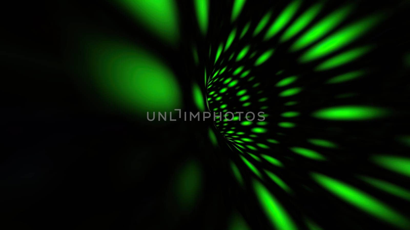 Driving through green dots tunnel,Driving through green dots tunnel
