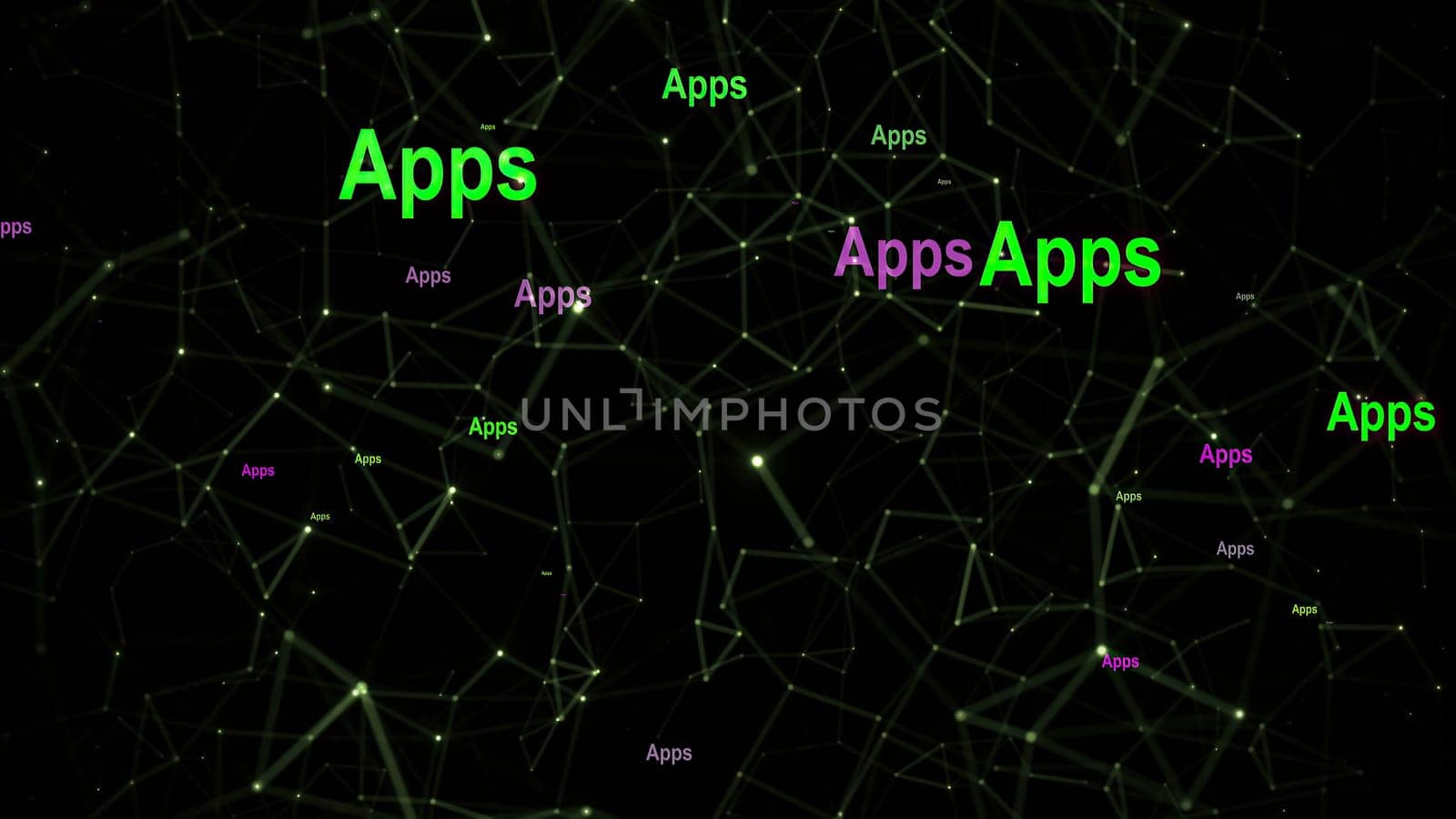 Apps text against network background,Apps text against network background