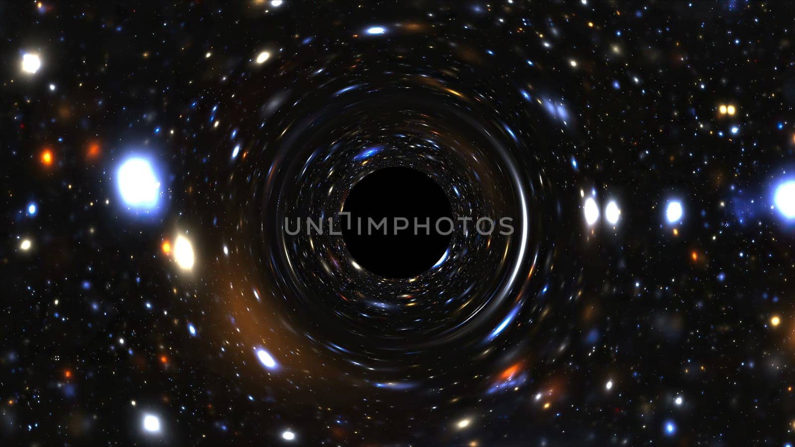 Space Tunnel With Galaxy and Nebulae simulation,Space Tunnel With Galaxy and Nebulae simulation