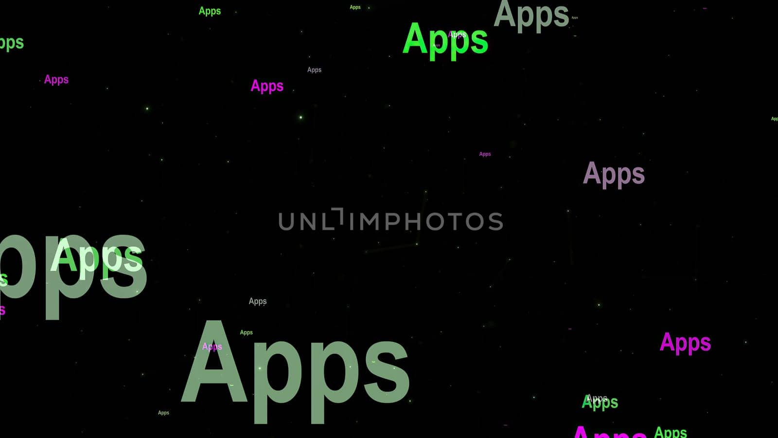 Apps text against network background,Apps text against network background