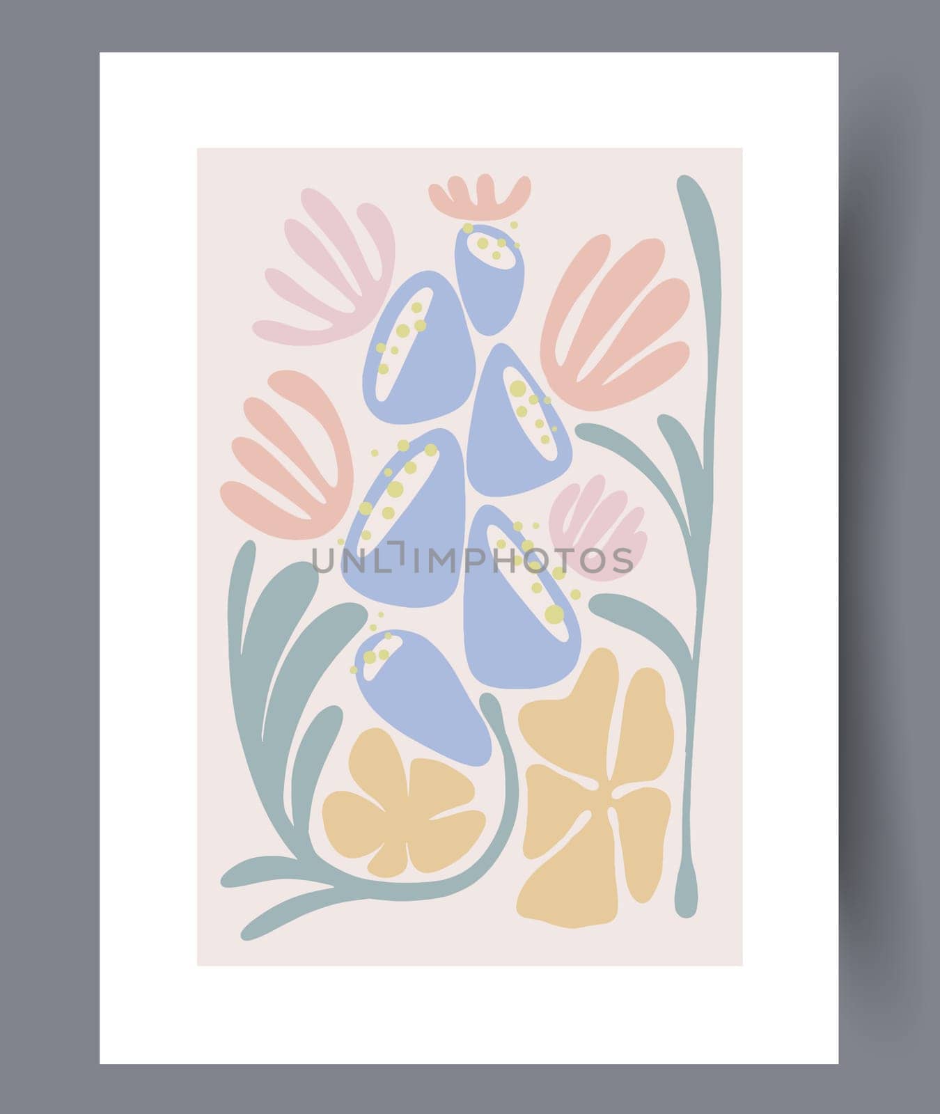 Printable wall art vector poster set. Hand drawn minimalism design for scandinavian interior.