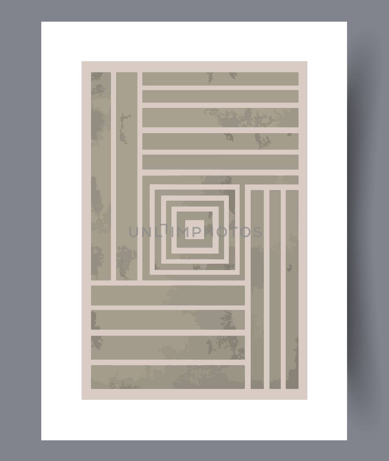 Printable wall art vector poster set. Hand drawn minimalism design for scandinavian interior.