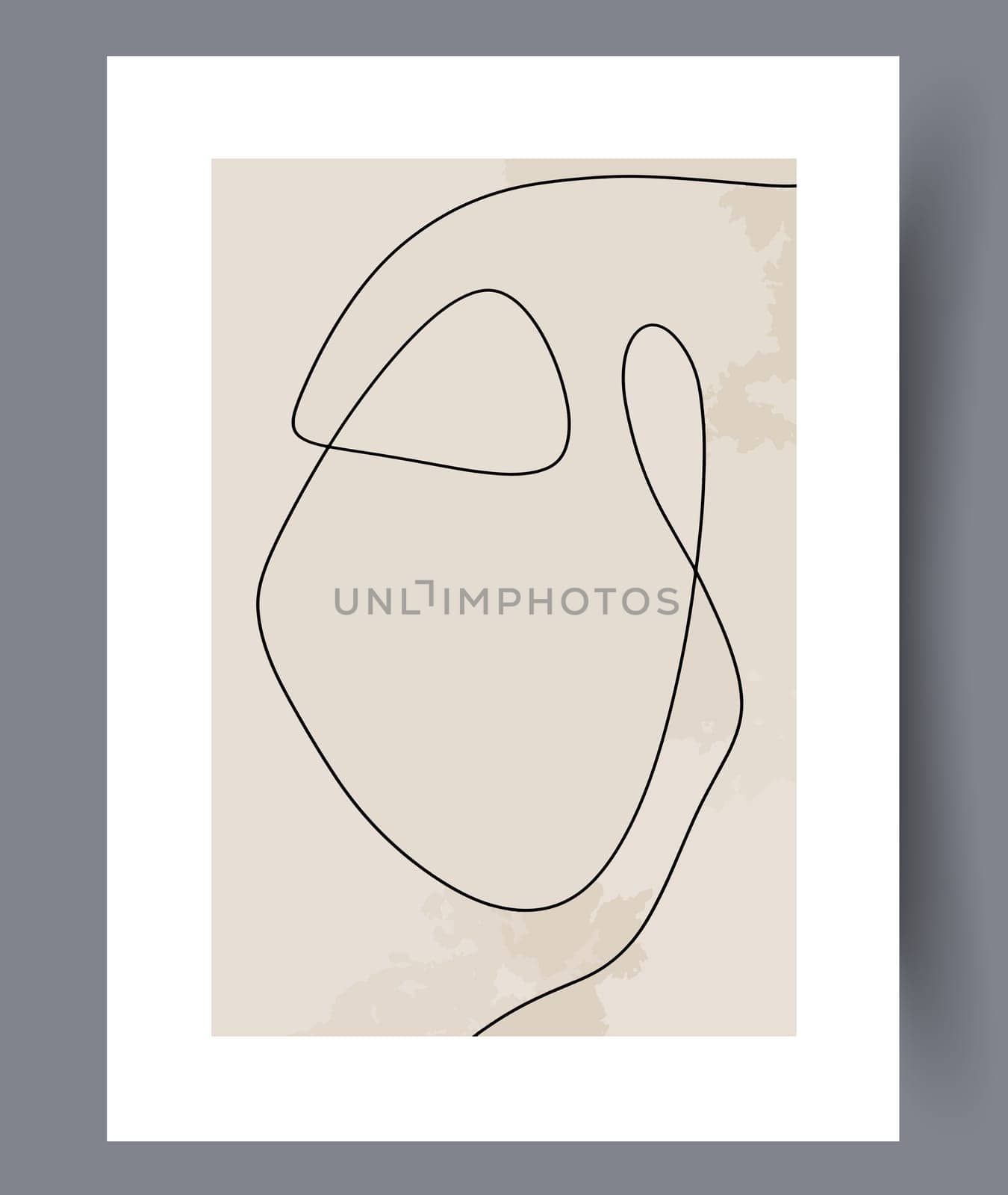 Printable wall art vector poster set. Hand drawn minimalism design for scandinavian interior.