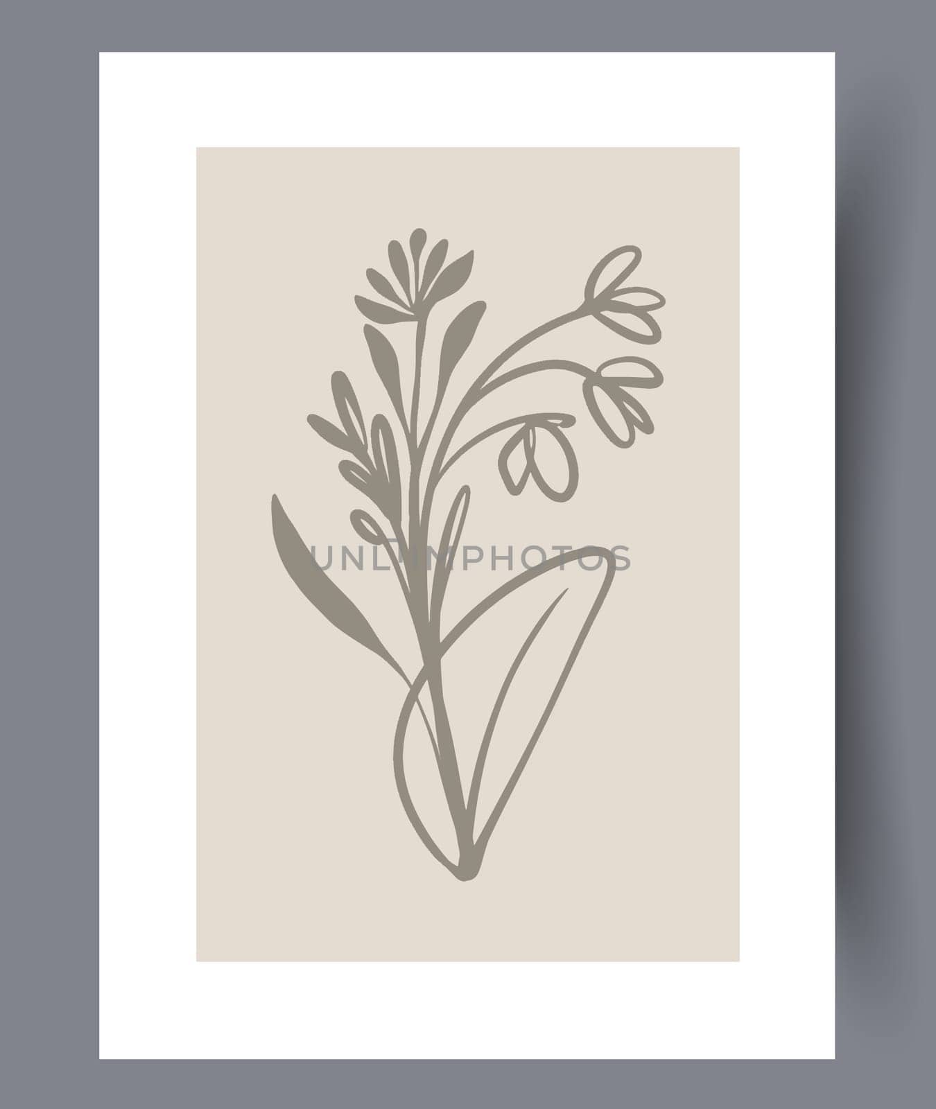 Printable wall art vector poster set vector. Vector illustrationPrintable wall art vector poster set. Hand drawn minimalism design for scandinavian interior.
