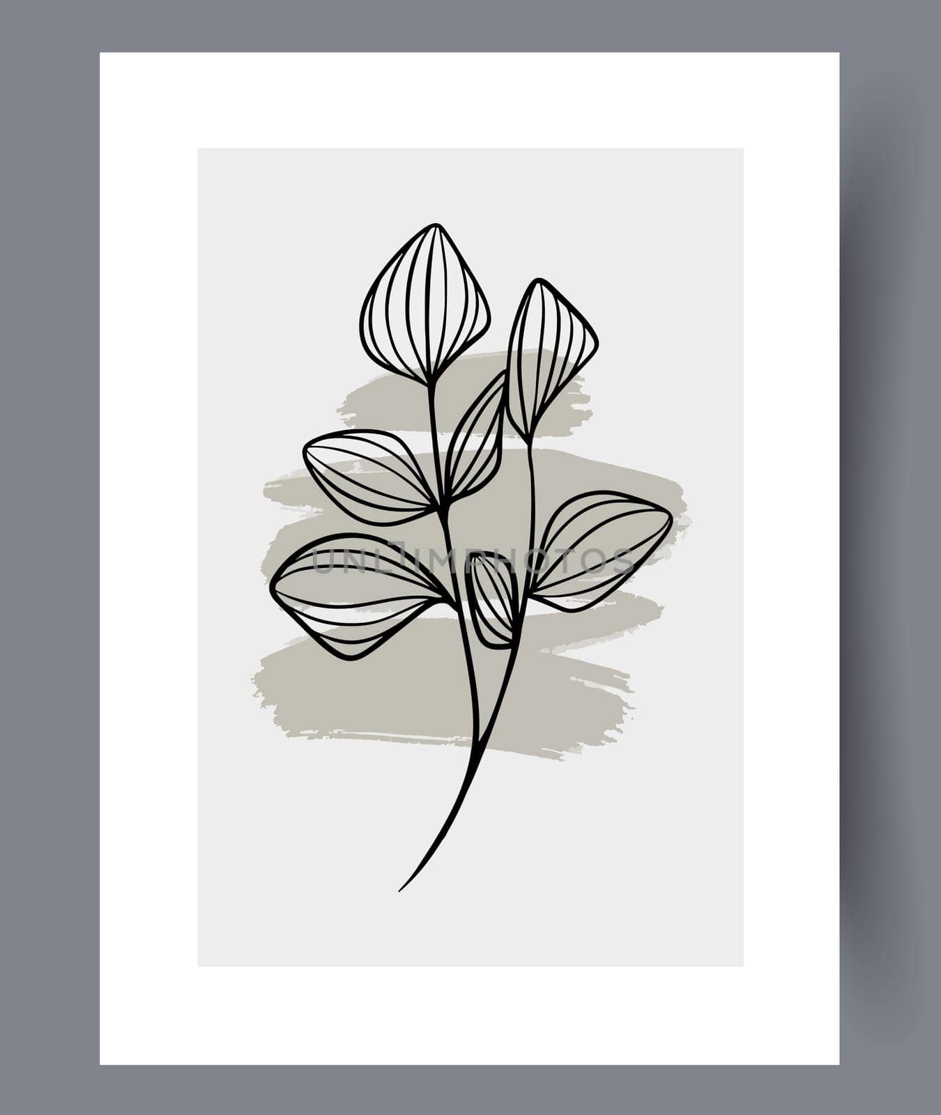 Printable wall art vector poster set vector. Vector illustrationPrintable wall art vector poster set. Hand drawn minimalism design for scandinavian interior.