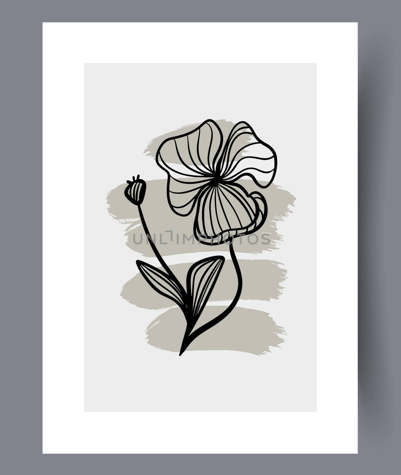 Printable wall art vector poster set vector. Vector illustrationPrintable wall art vector poster set. Hand drawn minimalism design for scandinavian interior.