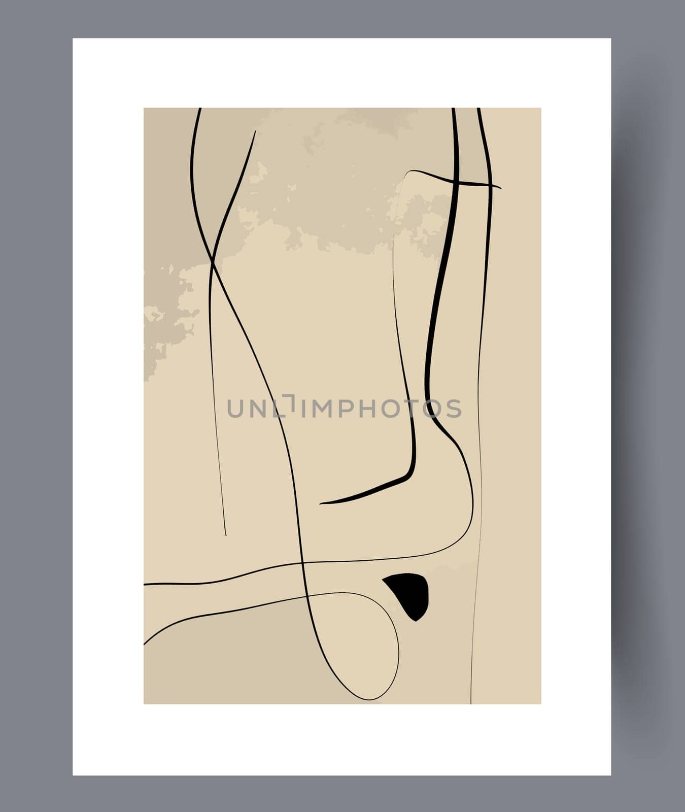 Printable wall art vector poster set vector. Vector illustrationPrintable wall art vector poster set. Hand drawn minimalism design for scandinavian interior.