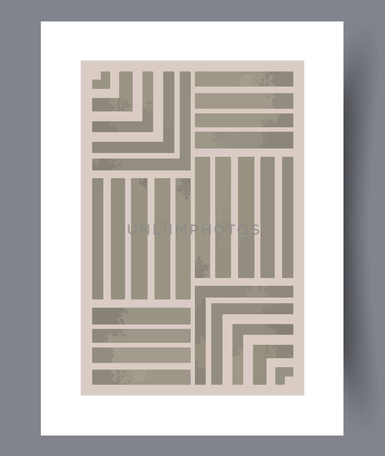 Printable wall art vector poster set. Hand drawn minimalism design for scandinavian interior.