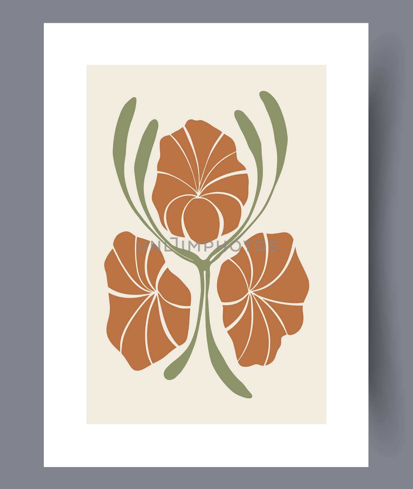 Printable wall art vector poster set. Hand drawn minimalism design for scandinavian interior.