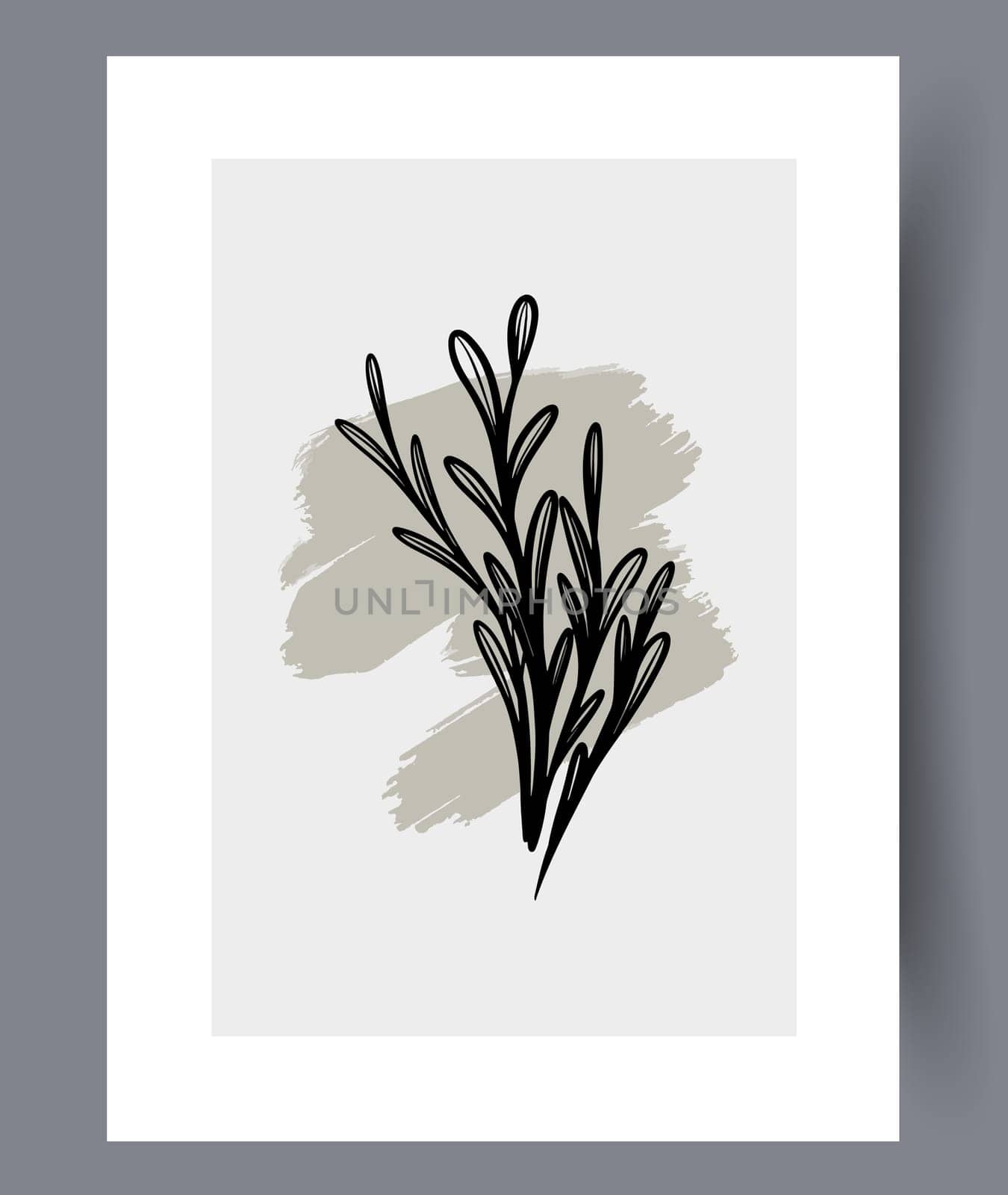 Printable wall art vector poster set vector. Vector illustrationPrintable wall art vector poster set. Hand drawn minimalism design for scandinavian interior.