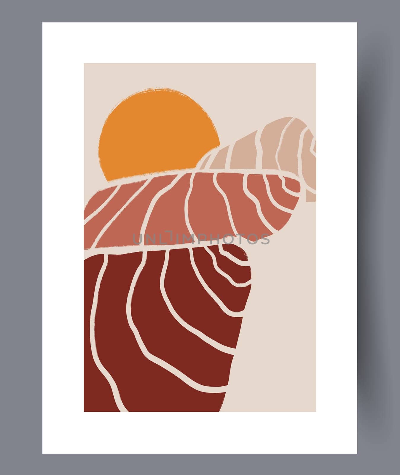 Printable wall art vector poster set vector. Vector illustrationPrintable wall art vector poster set. Hand drawn minimalism design for scandinavian interior.