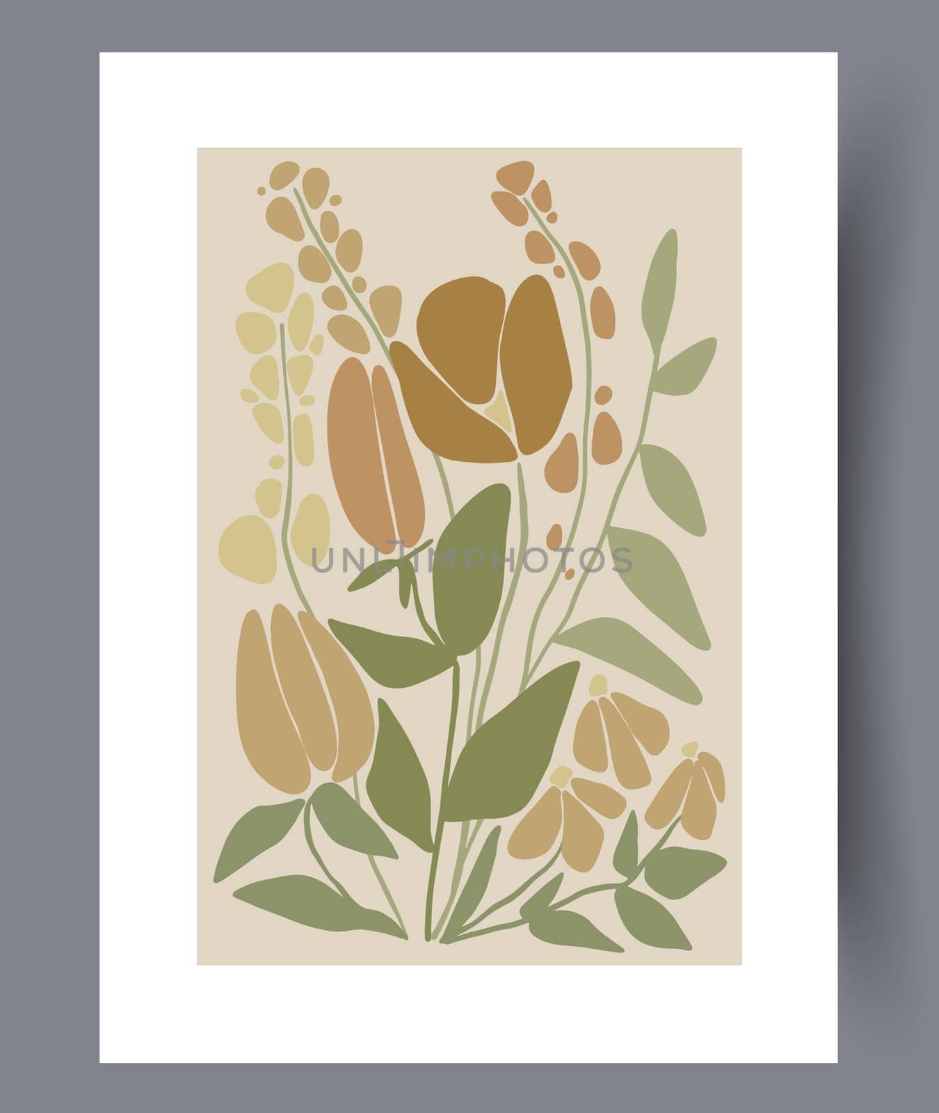 Printable wall art vector poster set. Hand drawn minimalism design for scandinavian interior.