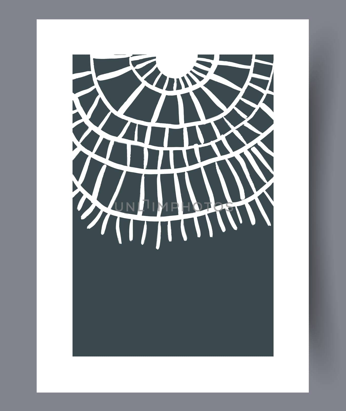 Printable wall art vector poster set. Hand drawn minimalism design for scandinavian interior.