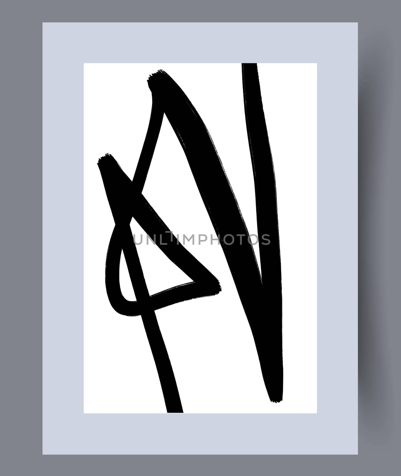 Printable wall art vector poster set. Hand drawn minimalism design for scandinavian interior.