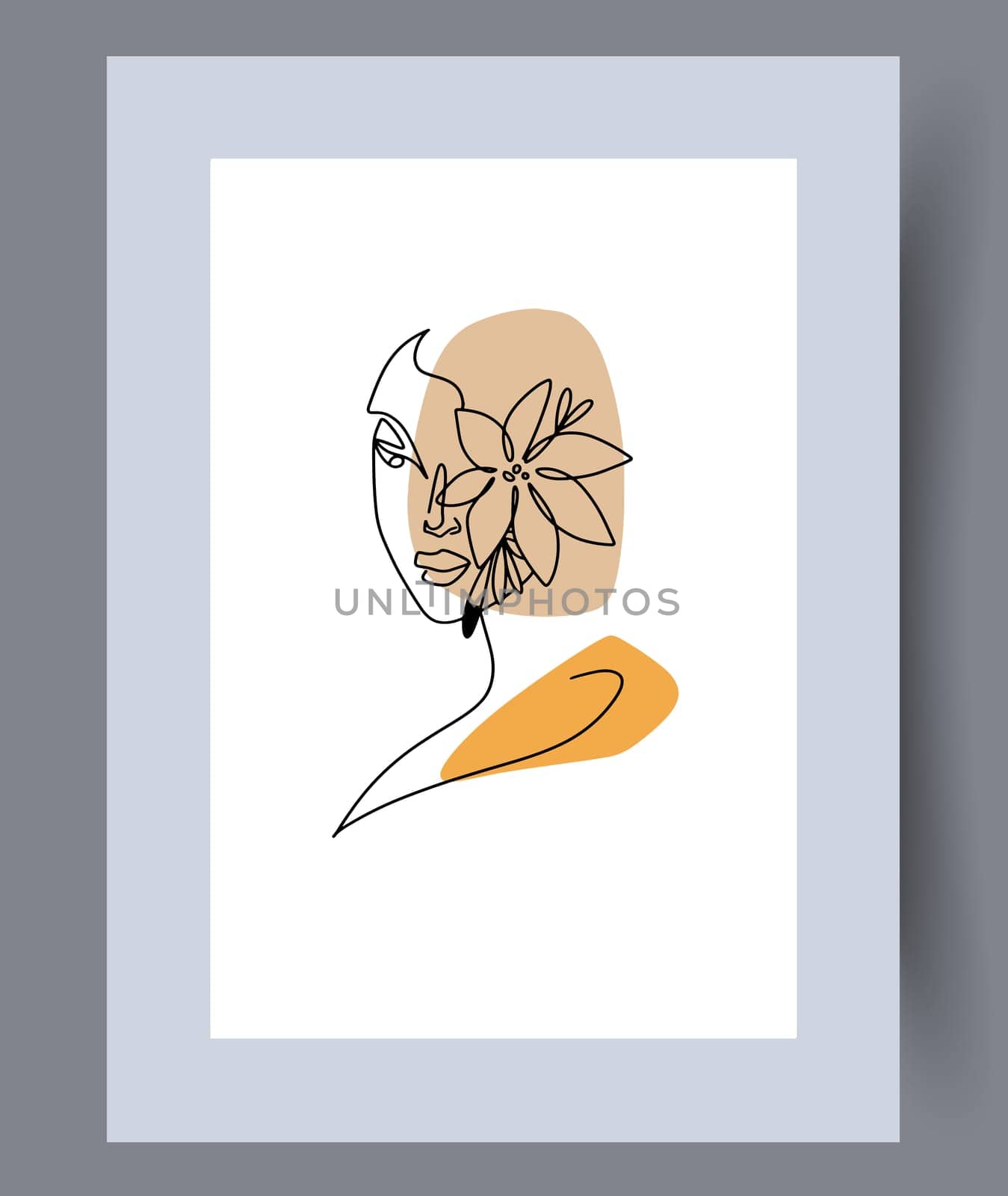 Printable wall art vector poster set. Hand drawn minimalism design for scandinavian interior.