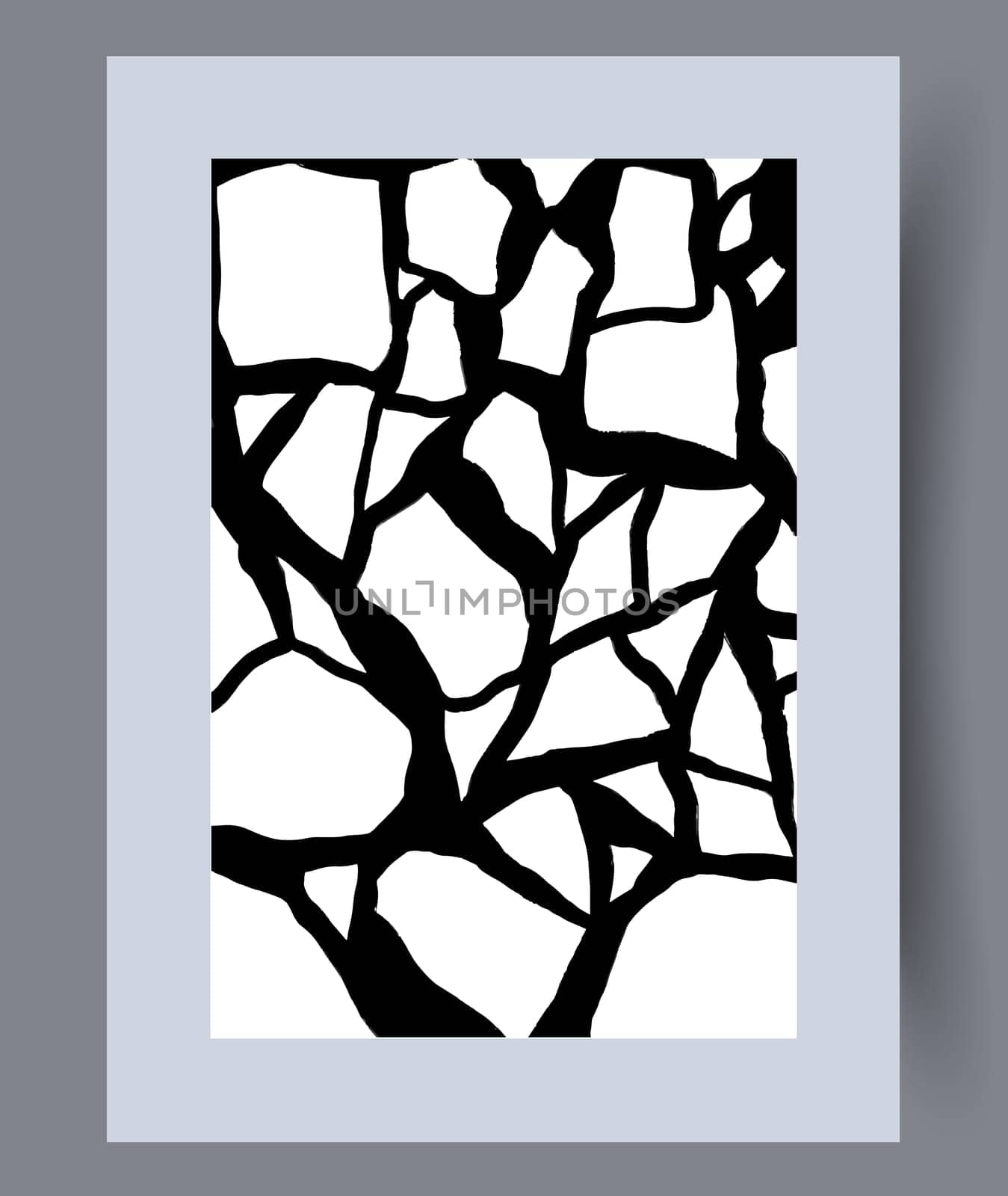 Printable wall art vector poster set. Hand drawn minimalism design for scandinavian interior.
