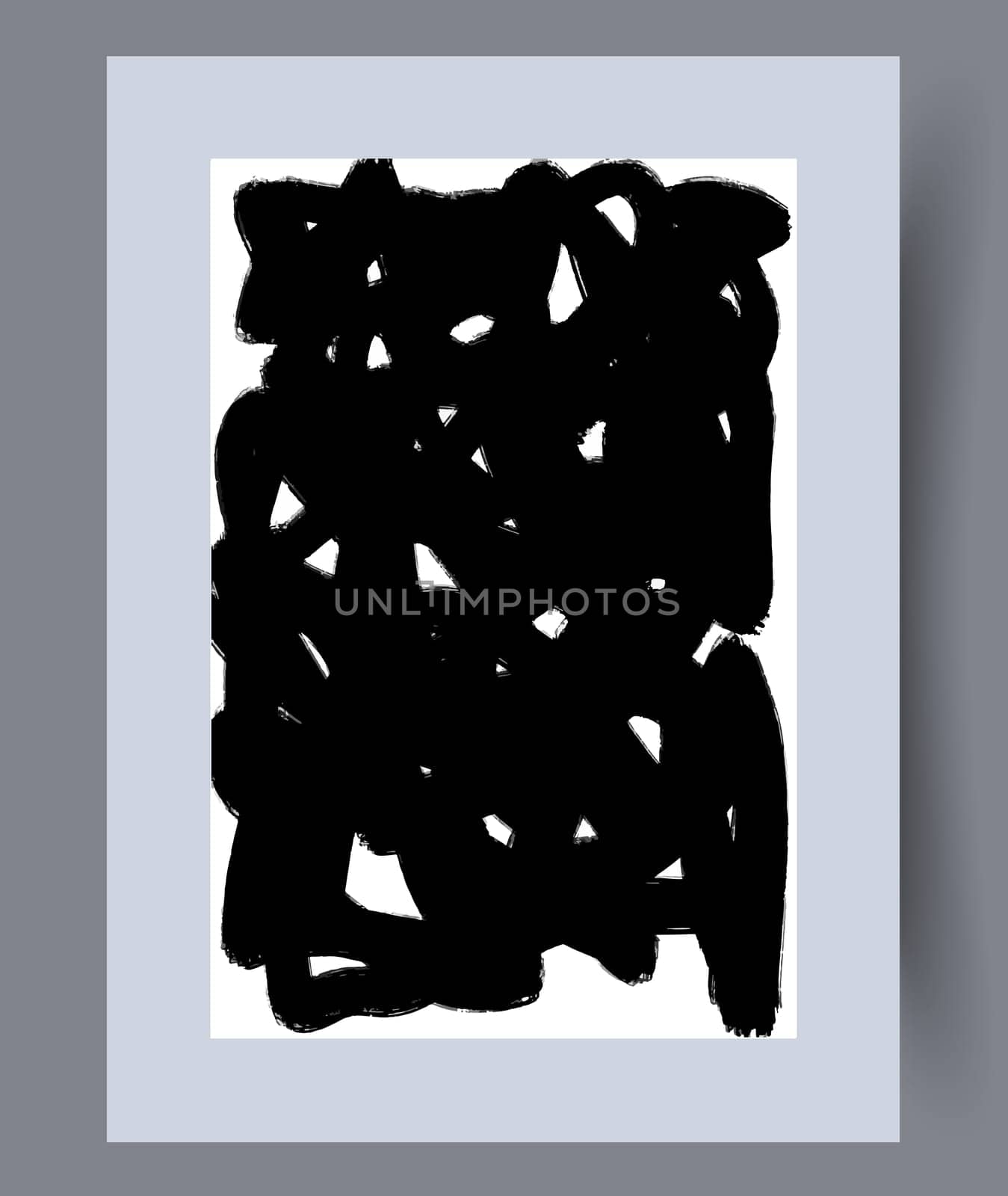 Printable wall art vector poster set. Hand drawn minimalism design for scandinavian interior.