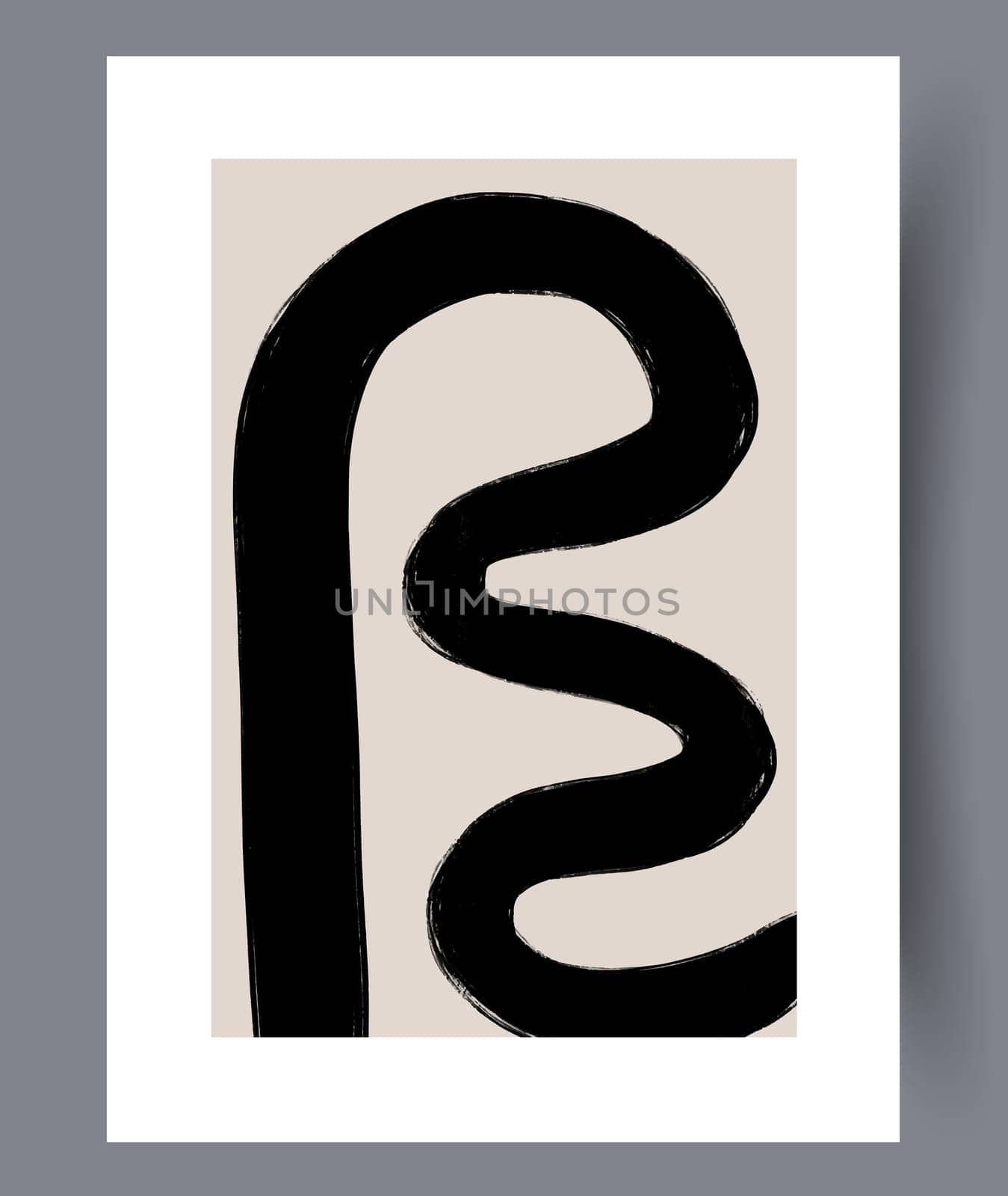 Printable wall art vector poster set. Hand drawn minimalism design for scandinavian interior.