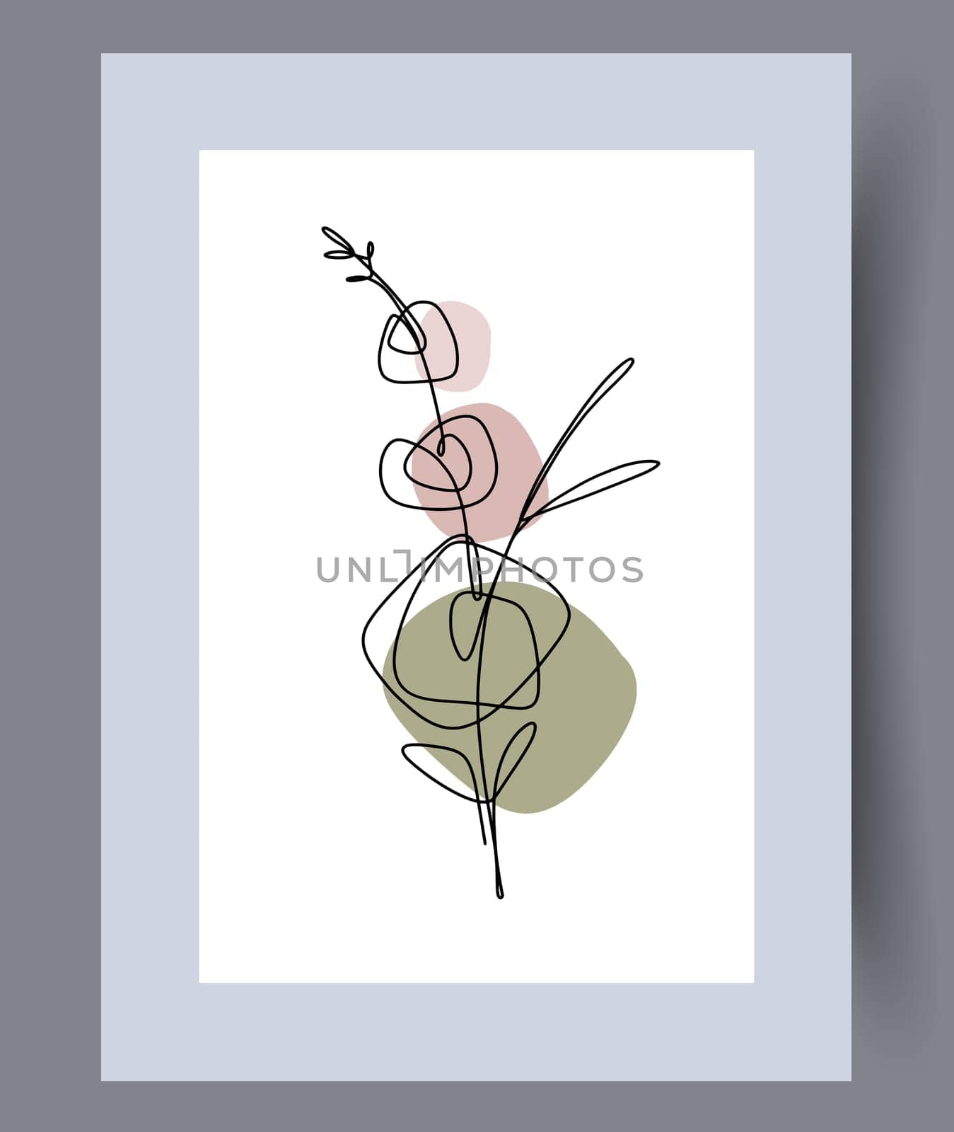 Printable wall art vector poster set. Hand drawn minimalism design for scandinavian interior.