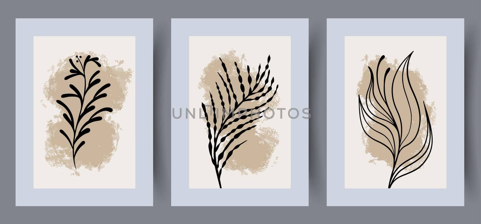 Scandinavian abstract vector print. Minimalistic abstract wall art background for print. Scandinavian vector style.