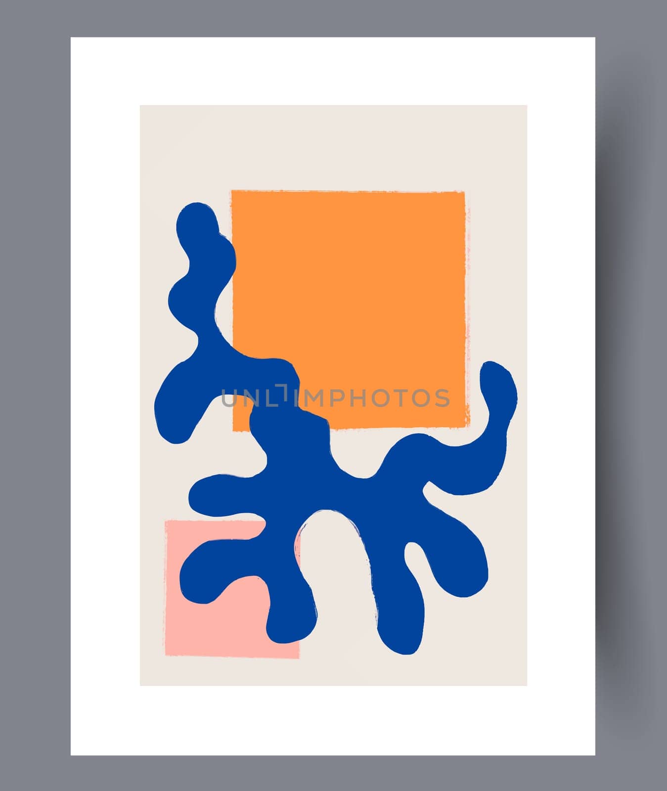 Printable wall art vector poster set. Hand drawn minimalism design for scandinavian interior.