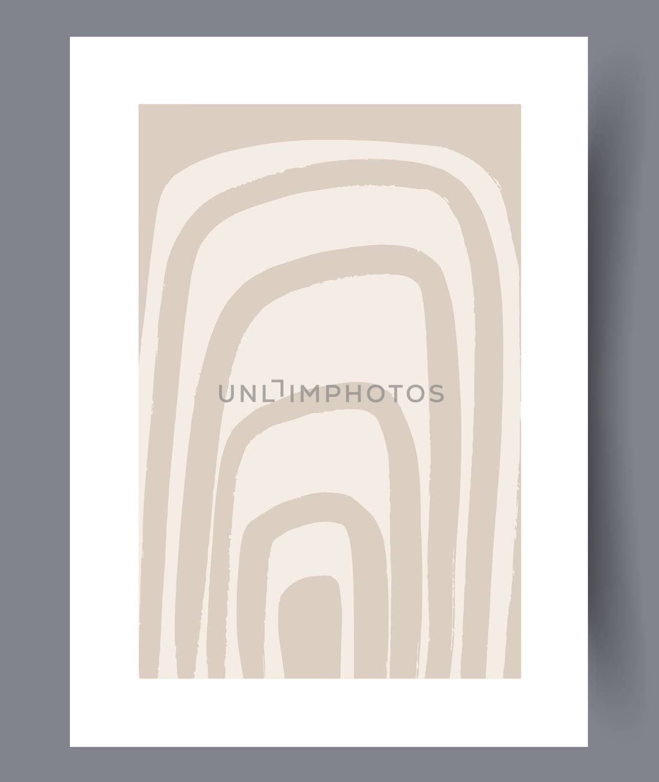 Scandinavian abstract vector print. Minimalistic abstract wall art background for print. Scandinavian vector style.