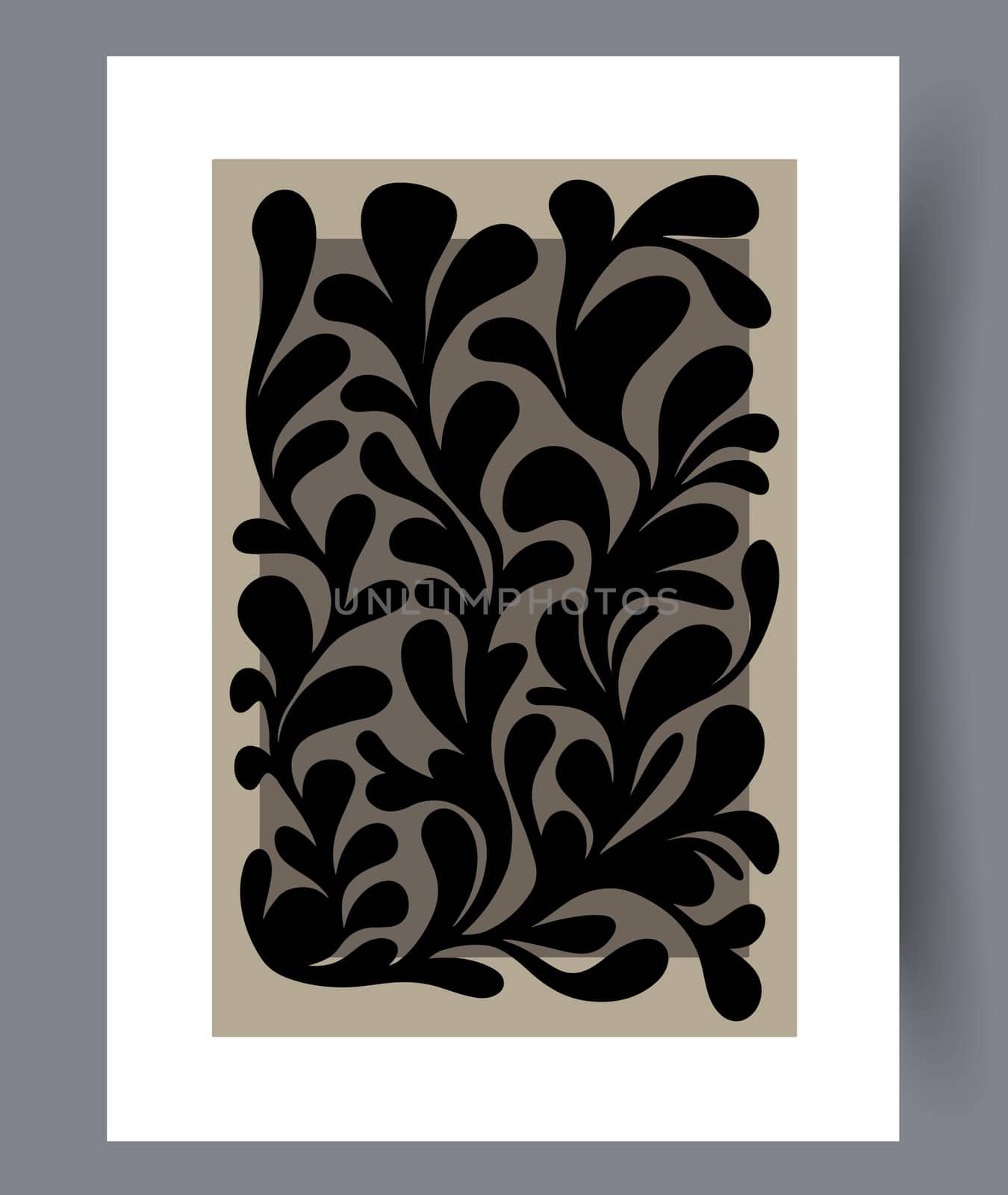 Printable wall art vector poster set. Hand drawn minimalism design for scandinavian interior.