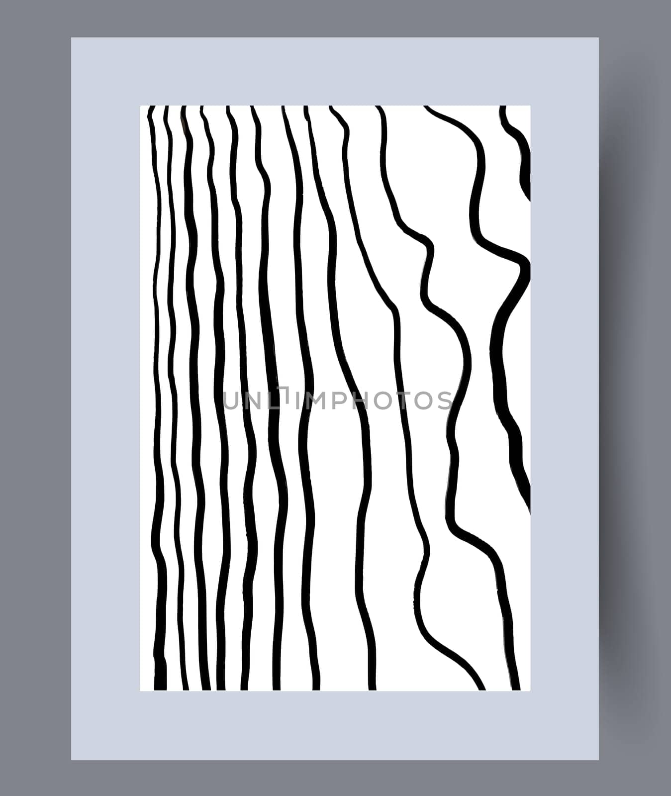 Printable wall art vector poster set. Hand drawn minimalism design for scandinavian interior.
