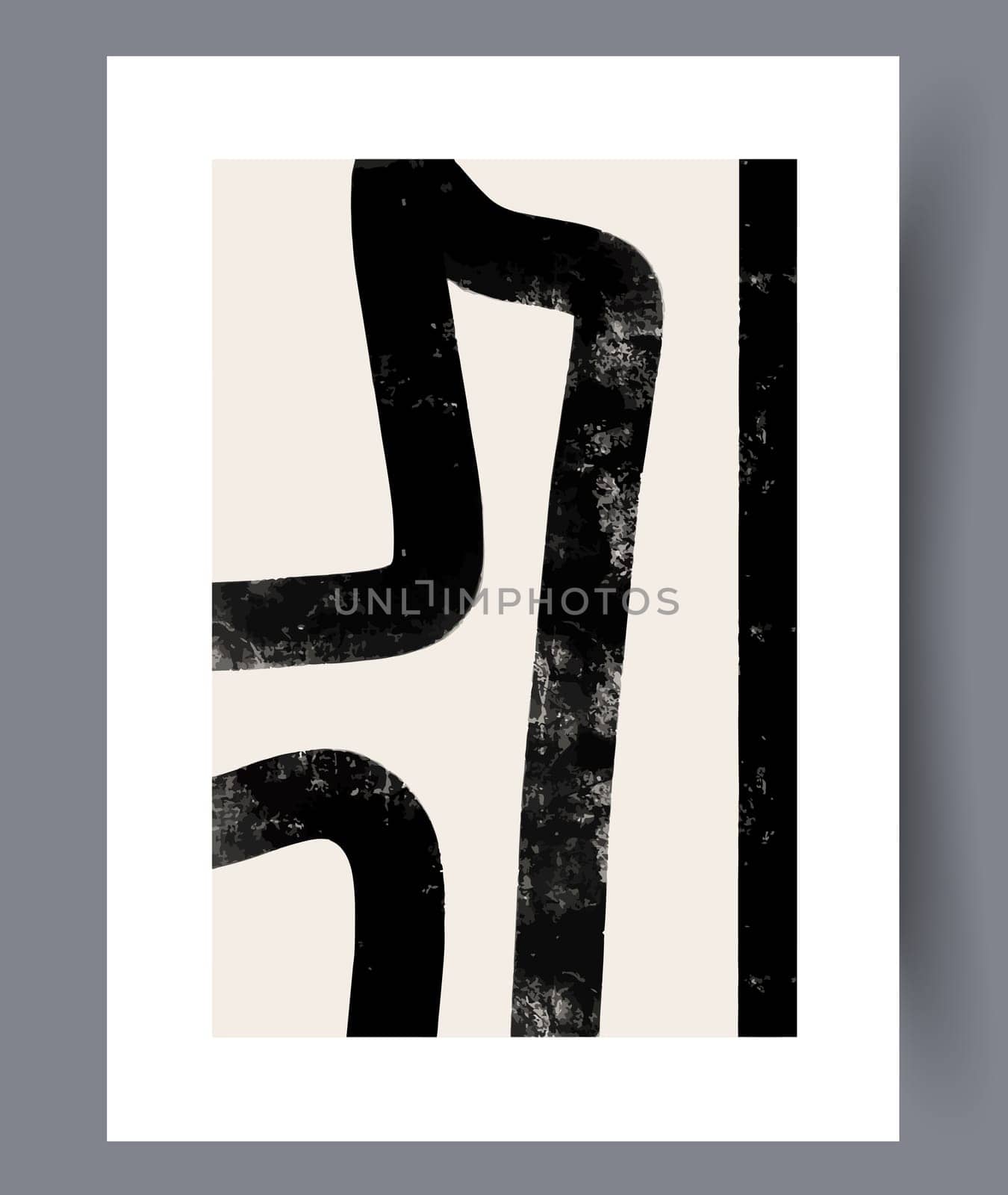 Scandinavian abstract vector print. Minimalistic abstract wall art background for print. Scandinavian vector style.