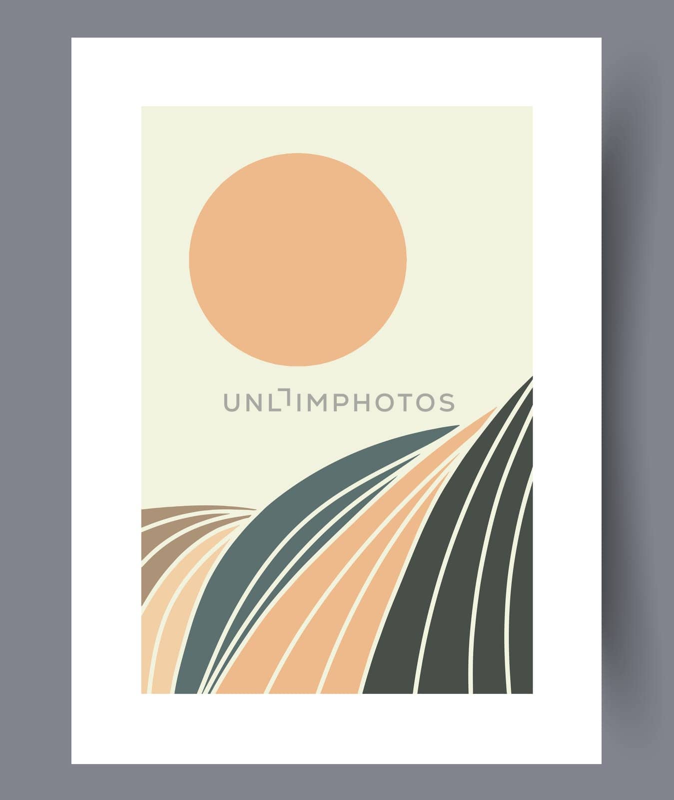 Printable wall art vector poster set. Hand drawn minimalism design for scandinavian interior.