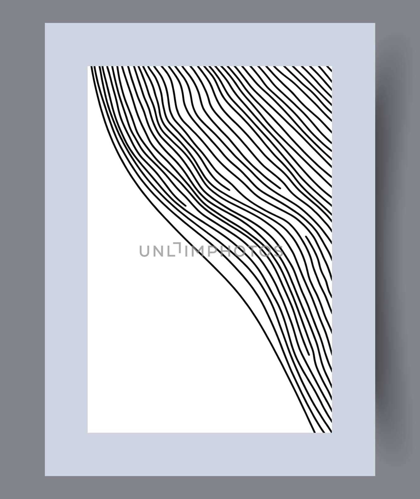 Scandinavian abstract vector print. Minimalistic abstract wall art background for print. Scandinavian vector style.
