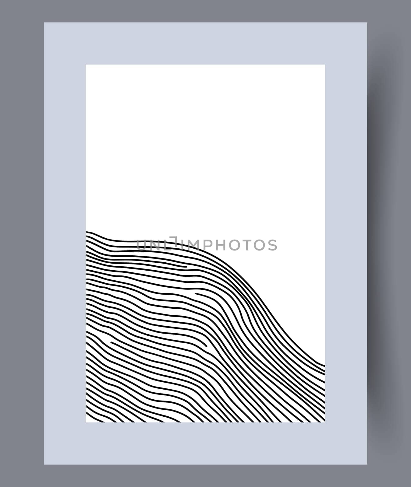 Scandinavian abstract vector print. Minimalistic abstract wall art background for print. Scandinavian vector style.