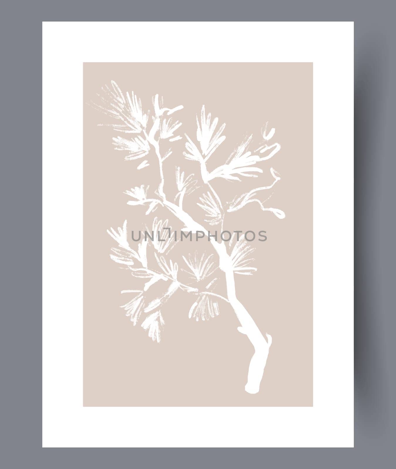 Scandinavian abstract vector print set. Minimalistic abstract wall art background for print. Scandinavian vector style.