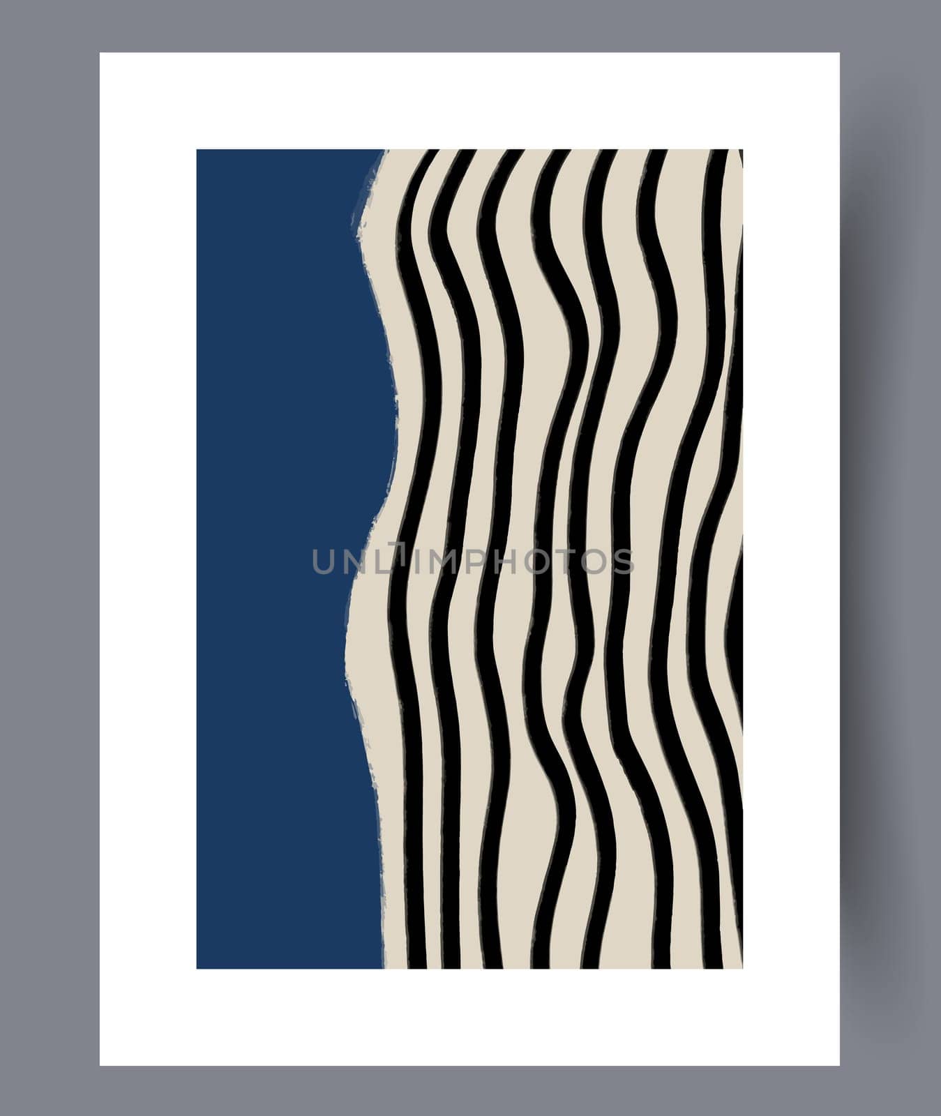 Scandinavian abstract vector print set. Minimalistic abstract wall art background for print. Scandinavian vector style.