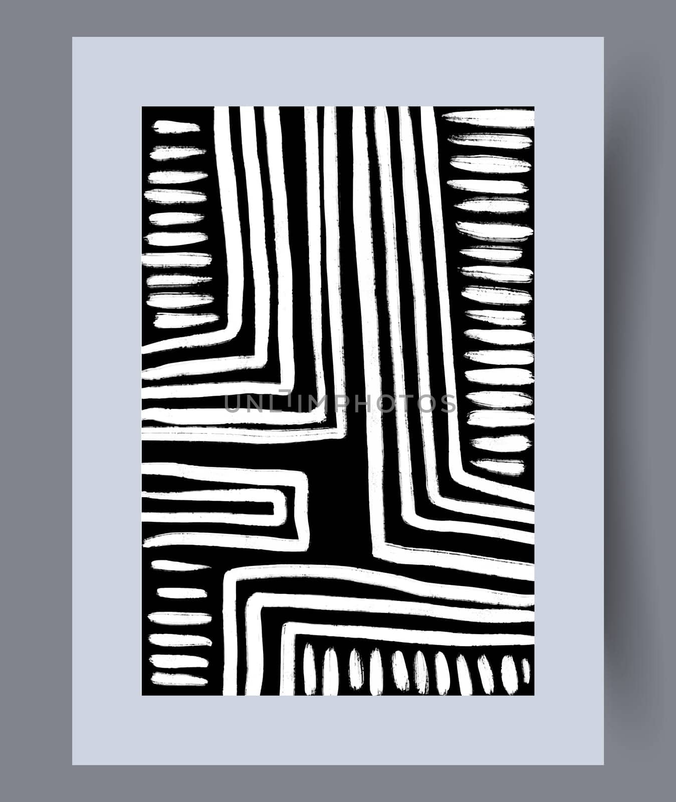 Scandinavian abstract vector print set. Minimalistic abstract wall art background for print. Scandinavian vector style.