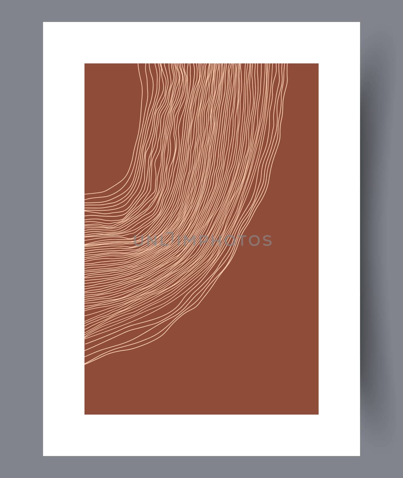 Scandinavian abstract vector print set. Minimalistic abstract wall art background for print. Scandinavian vector style.