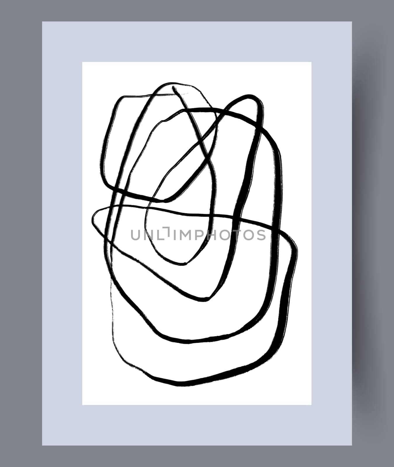 Scandinavian abstract vector print. Minimalistic abstract wall art background for print. Scandinavian vector style.