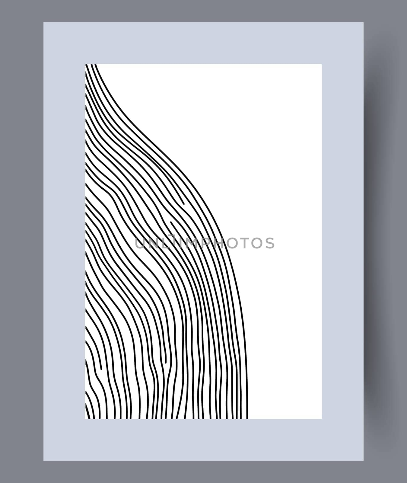 Scandinavian abstract vector print set. Minimalistic abstract wall art background for print. Scandinavian vector style.