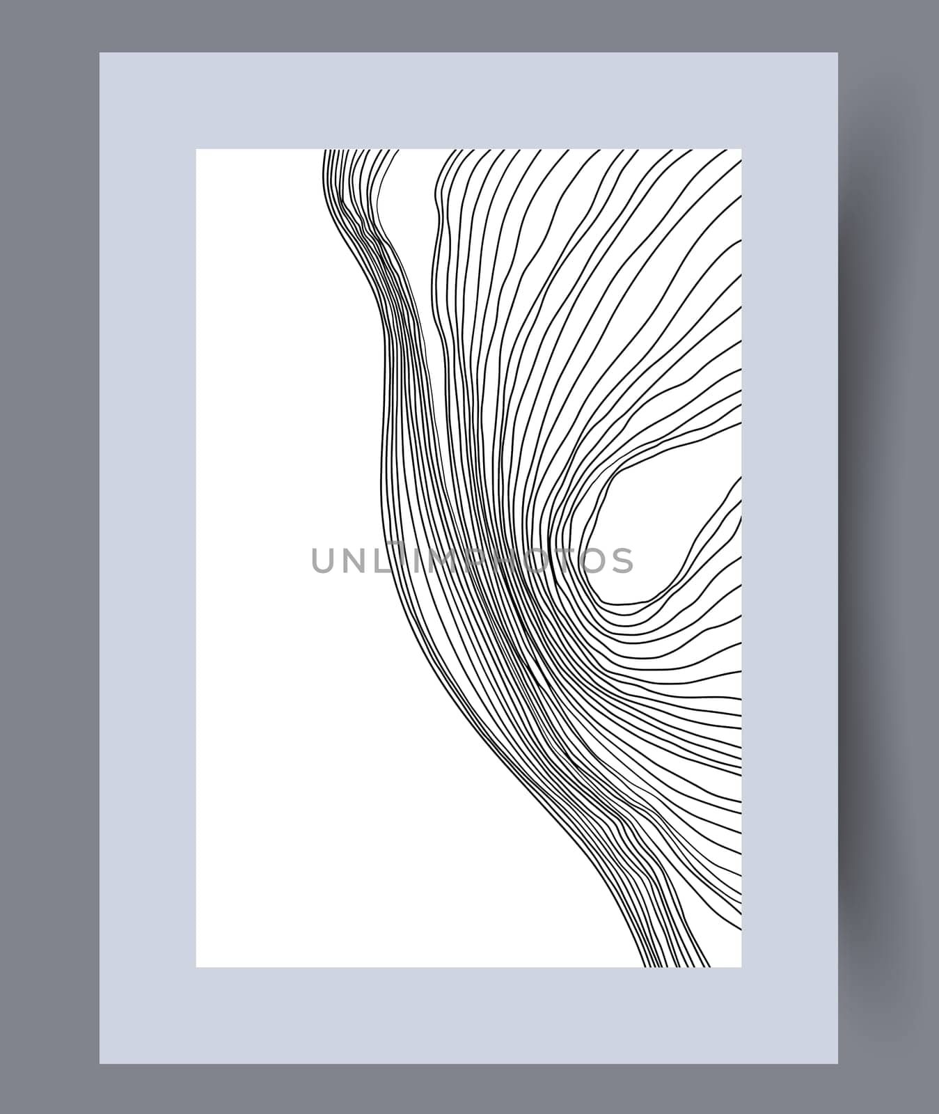 Scandinavian abstract vector print set. Minimalistic abstract wall art background for print. Scandinavian vector style.