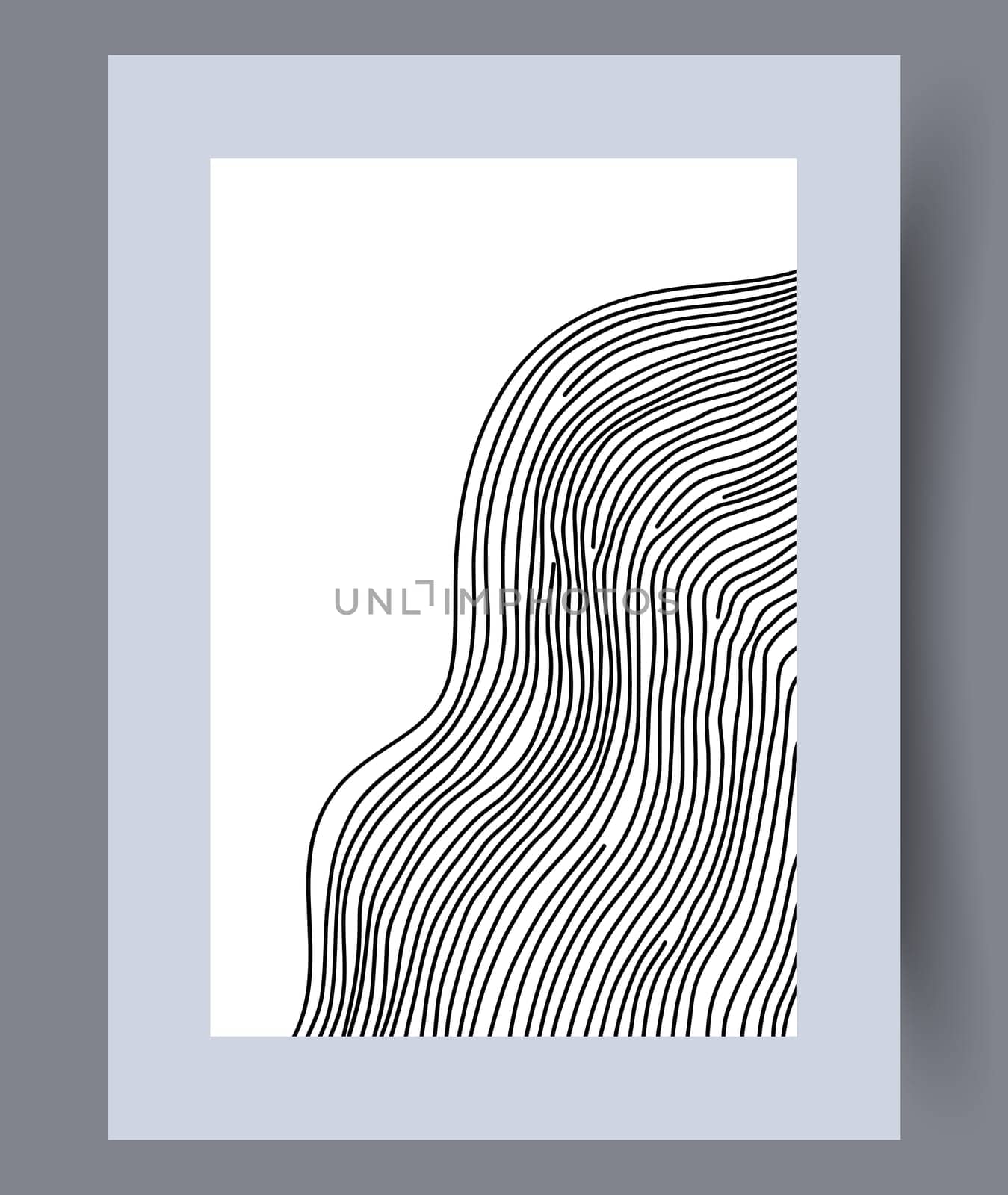Scandinavian abstract vector print set. Minimalistic abstract wall art background for print. Scandinavian vector style.