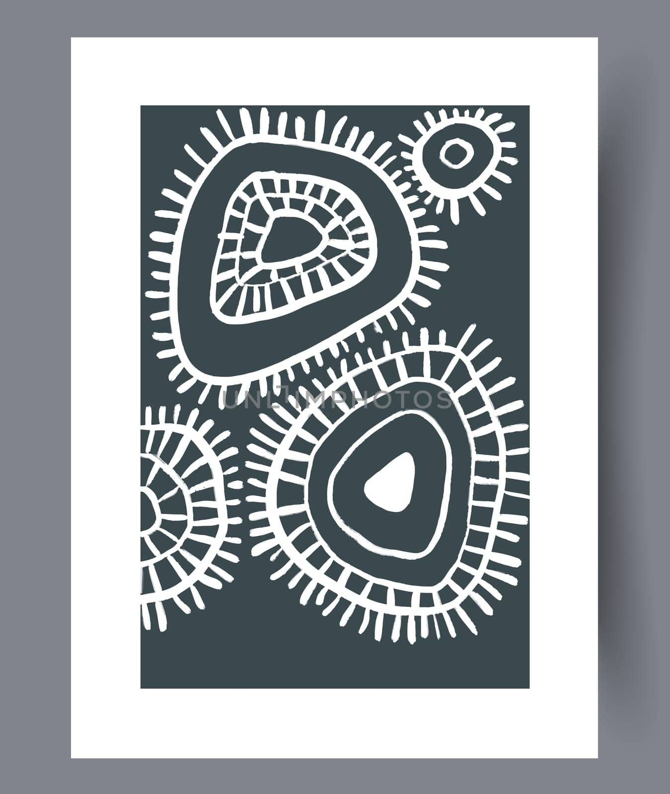 Printable wall art vector poster set. Hand drawn minimalism design for scandinavian interior.